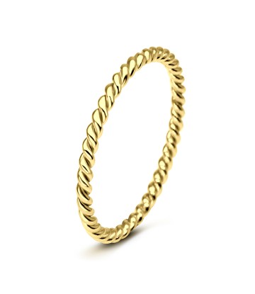 Gold Plated Silver Ring Plain Spiral NSR-420-GP